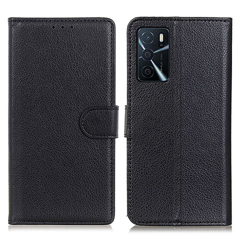 Handytasche Stand Schutzhülle Flip Leder Hülle A03D für Oppo A16s Schwarz