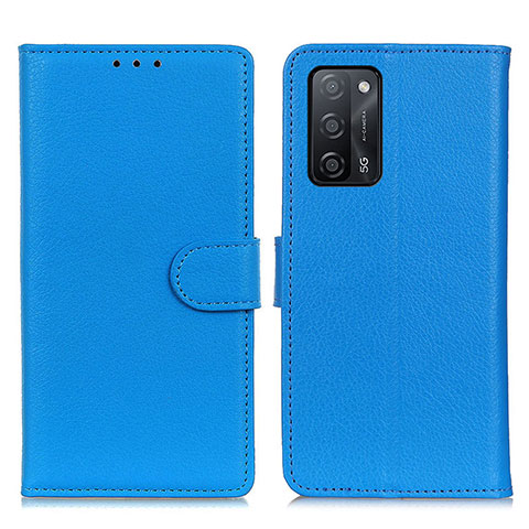 Handytasche Stand Schutzhülle Flip Leder Hülle A03D für Oppo A53s 5G Hellblau