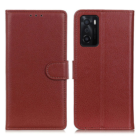 Handytasche Stand Schutzhülle Flip Leder Hülle A03D für Oppo A55S 5G Braun