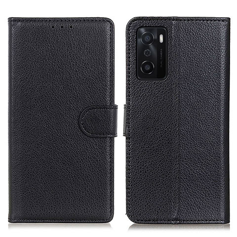 Handytasche Stand Schutzhülle Flip Leder Hülle A03D für Oppo A55S 5G Schwarz