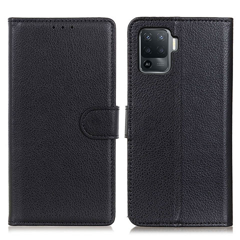 Handytasche Stand Schutzhülle Flip Leder Hülle A03D für Oppo A94 4G Schwarz