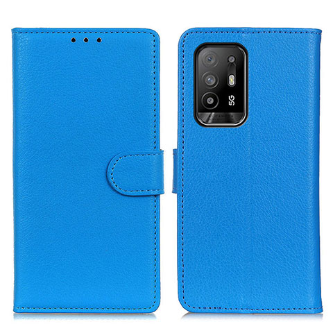 Handytasche Stand Schutzhülle Flip Leder Hülle A03D für Oppo A94 5G Hellblau