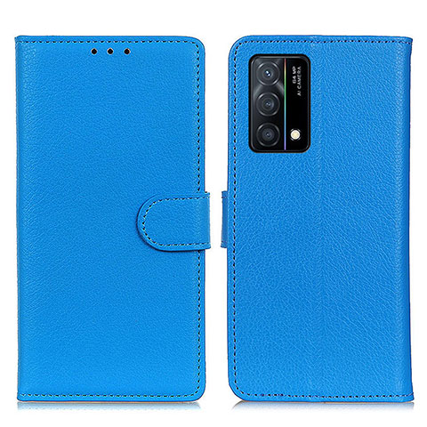 Handytasche Stand Schutzhülle Flip Leder Hülle A03D für Oppo K9 5G Hellblau