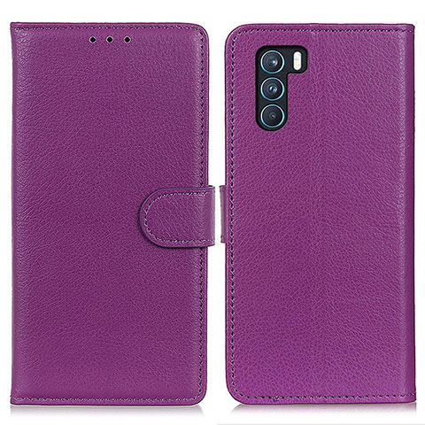 Handytasche Stand Schutzhülle Flip Leder Hülle A03D für Oppo K9 Pro 5G Violett