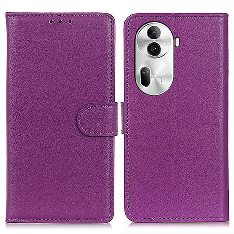 Handytasche Stand Schutzhülle Flip Leder Hülle A03D für Oppo Reno11 Pro 5G Violett