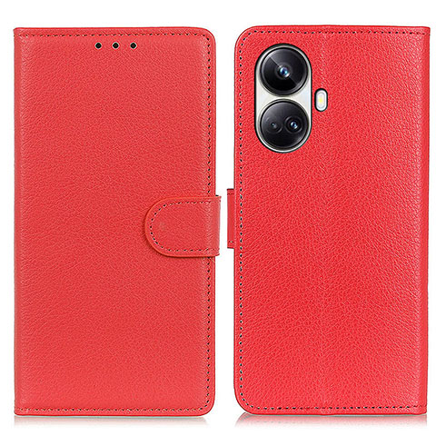 Handytasche Stand Schutzhülle Flip Leder Hülle A03D für Realme 10 Pro+ Plus 5G Rot