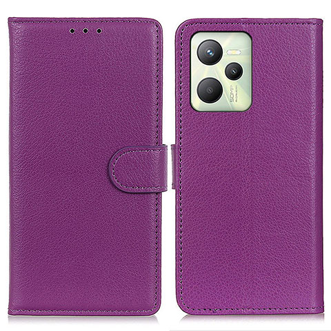 Handytasche Stand Schutzhülle Flip Leder Hülle A03D für Realme C35 Violett