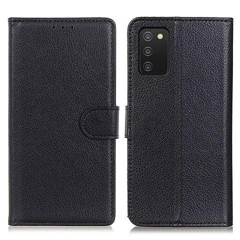 Handytasche Stand Schutzhülle Flip Leder Hülle A03D für Samsung Galaxy A03s Schwarz