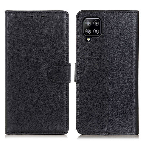 Handytasche Stand Schutzhülle Flip Leder Hülle A03D für Samsung Galaxy A22 4G Schwarz