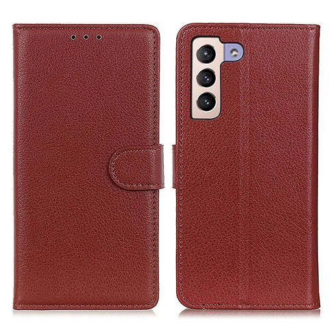 Handytasche Stand Schutzhülle Flip Leder Hülle A03D für Samsung Galaxy S21 FE 5G Braun