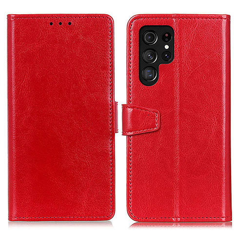 Handytasche Stand Schutzhülle Flip Leder Hülle A03D für Samsung Galaxy S24 Ultra 5G Rot