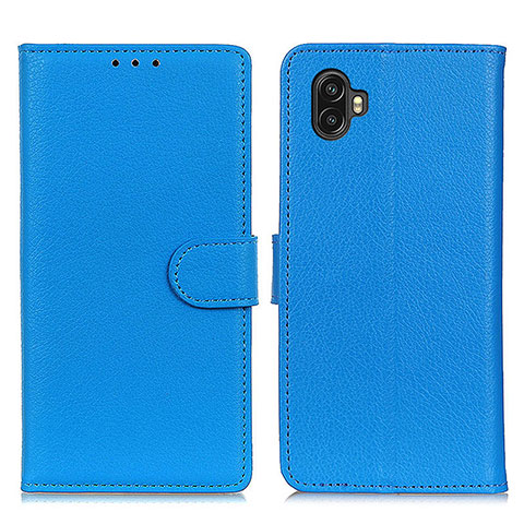 Handytasche Stand Schutzhülle Flip Leder Hülle A03D für Samsung Galaxy Xcover Pro 2 5G Hellblau