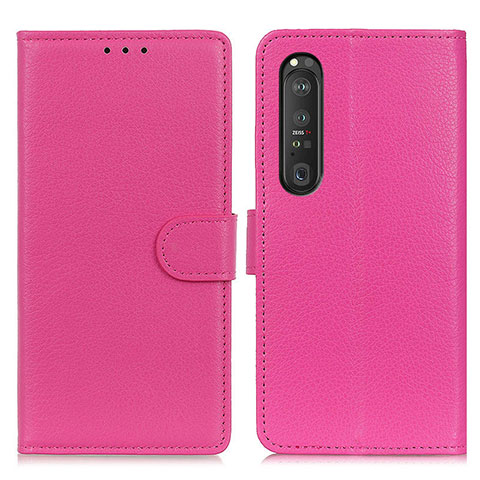 Handytasche Stand Schutzhülle Flip Leder Hülle A03D für Sony Xperia 1 III Pink