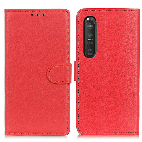 Handytasche Stand Schutzhülle Flip Leder Hülle A03D für Sony Xperia 1 III Rot