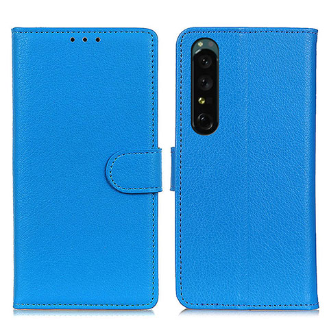 Handytasche Stand Schutzhülle Flip Leder Hülle A03D für Sony Xperia 1 IV Hellblau