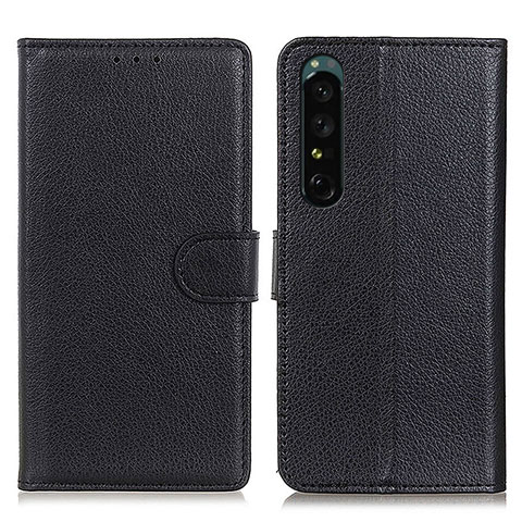 Handytasche Stand Schutzhülle Flip Leder Hülle A03D für Sony Xperia 1 IV SO-51C Schwarz