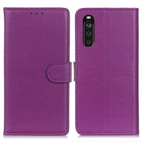 Handytasche Stand Schutzhülle Flip Leder Hülle A03D für Sony Xperia 10 III Lite Violett