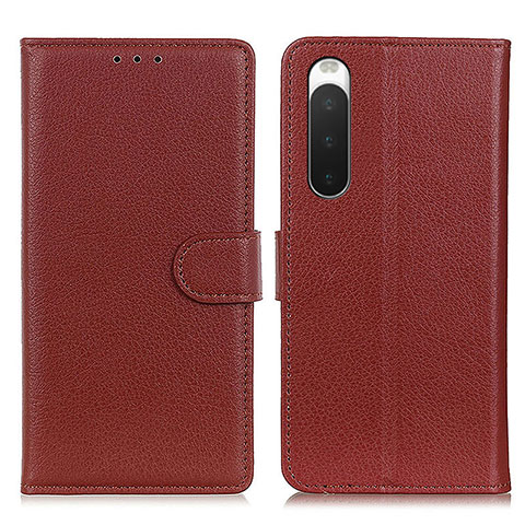 Handytasche Stand Schutzhülle Flip Leder Hülle A03D für Sony Xperia 10 IV SO-52C Braun