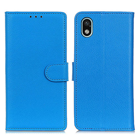 Handytasche Stand Schutzhülle Flip Leder Hülle A03D für Sony Xperia Ace III Hellblau