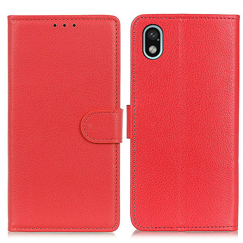 Handytasche Stand Schutzhülle Flip Leder Hülle A03D für Sony Xperia Ace III SOG08 Rot