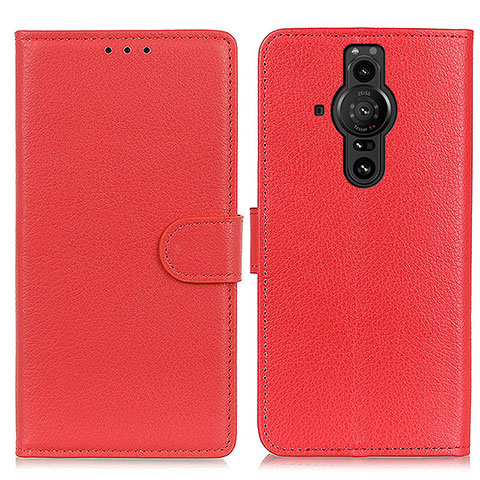 Handytasche Stand Schutzhülle Flip Leder Hülle A03D für Sony Xperia PRO-I Rot