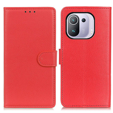 Handytasche Stand Schutzhülle Flip Leder Hülle A03D für Xiaomi Mi 11 Pro 5G Rot