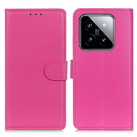 Handytasche Stand Schutzhülle Flip Leder Hülle A03D für Xiaomi Mi 14 Pro 5G Pink