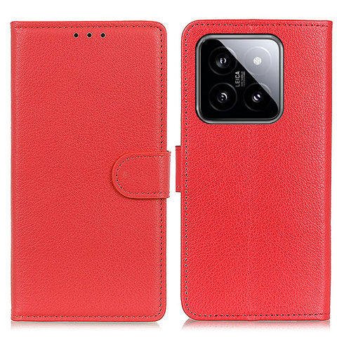 Handytasche Stand Schutzhülle Flip Leder Hülle A03D für Xiaomi Mi 14 Pro 5G Rot