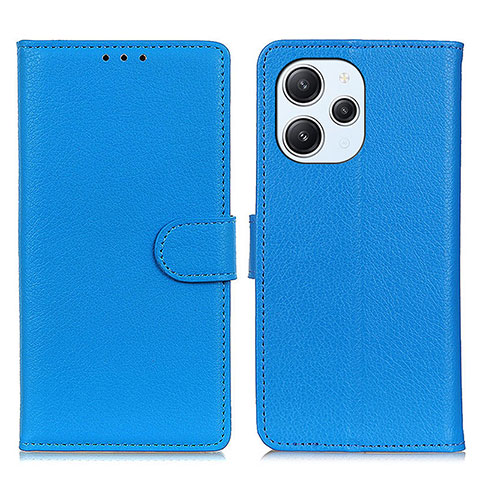 Handytasche Stand Schutzhülle Flip Leder Hülle A03D für Xiaomi Redmi 12 4G Hellblau