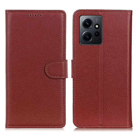 Handytasche Stand Schutzhülle Flip Leder Hülle A03D für Xiaomi Redmi Note 12 4G Braun