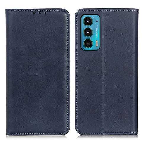 Handytasche Stand Schutzhülle Flip Leder Hülle A04D für Motorola Moto Edge 20 5G Blau