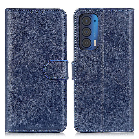 Handytasche Stand Schutzhülle Flip Leder Hülle A04D für Motorola Moto Edge (2021) 5G Blau