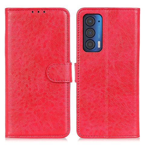 Handytasche Stand Schutzhülle Flip Leder Hülle A04D für Motorola Moto Edge (2021) 5G Rot