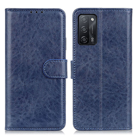 Handytasche Stand Schutzhülle Flip Leder Hülle A04D für Oppo A53s 5G Blau