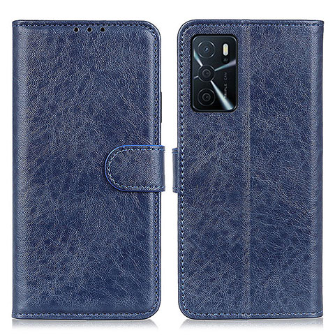 Handytasche Stand Schutzhülle Flip Leder Hülle A04D für Oppo A54s Blau