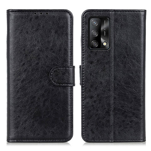 Handytasche Stand Schutzhülle Flip Leder Hülle A04D für Oppo A74 4G Schwarz