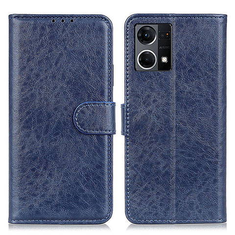 Handytasche Stand Schutzhülle Flip Leder Hülle A04D für Oppo F21 Pro 4G Blau