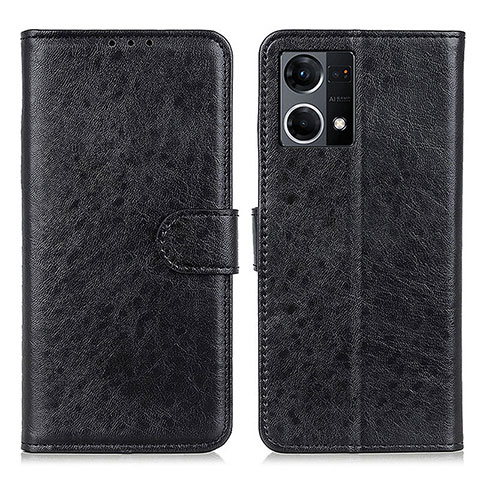 Handytasche Stand Schutzhülle Flip Leder Hülle A04D für Oppo F21s Pro 4G Schwarz