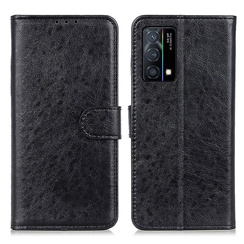 Handytasche Stand Schutzhülle Flip Leder Hülle A04D für Oppo K9 5G Schwarz