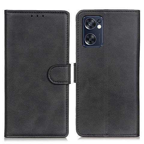 Handytasche Stand Schutzhülle Flip Leder Hülle A04D für Oppo Reno7 SE 5G Schwarz