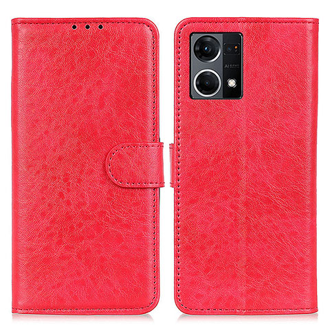 Handytasche Stand Schutzhülle Flip Leder Hülle A04D für Oppo Reno8 4G Rot