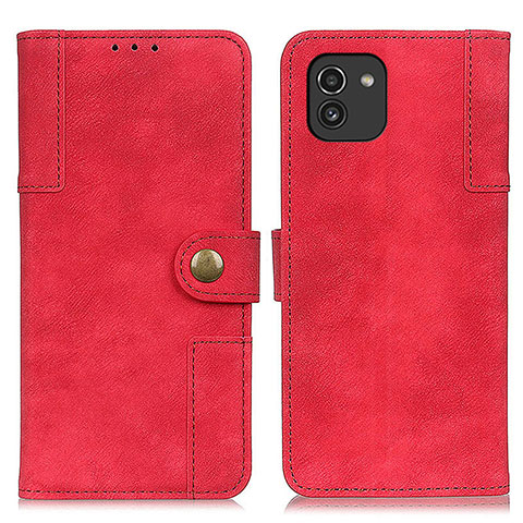 Handytasche Stand Schutzhülle Flip Leder Hülle A04D für Samsung Galaxy A03 Rot