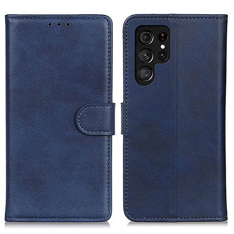 Handytasche Stand Schutzhülle Flip Leder Hülle A04D für Samsung Galaxy S22 Ultra 5G Blau