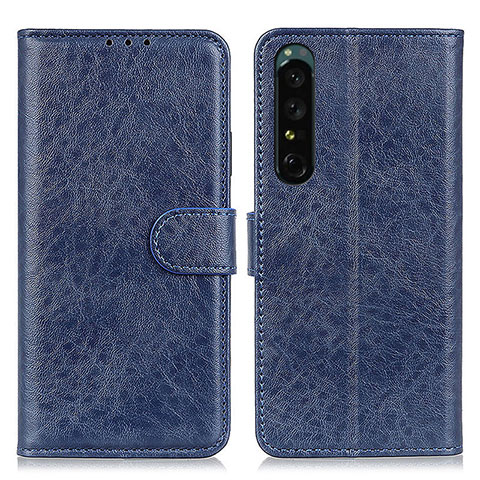 Handytasche Stand Schutzhülle Flip Leder Hülle A04D für Sony Xperia 1 IV SO-51C Blau