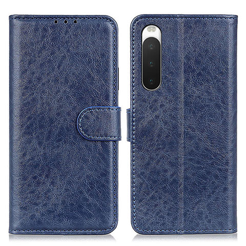 Handytasche Stand Schutzhülle Flip Leder Hülle A04D für Sony Xperia 10 IV SO-52C Blau