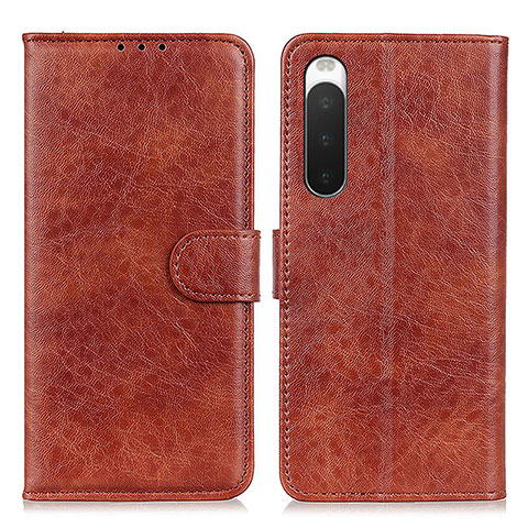 Handytasche Stand Schutzhülle Flip Leder Hülle A04D für Sony Xperia 10 IV SO-52C Braun