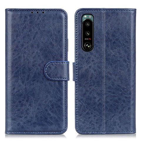 Handytasche Stand Schutzhülle Flip Leder Hülle A04D für Sony Xperia 5 III Blau