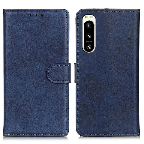 Handytasche Stand Schutzhülle Flip Leder Hülle A04D für Sony Xperia 5 IV Blau