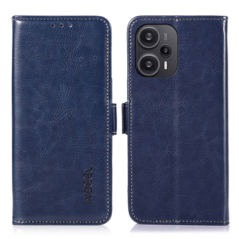 Handytasche Stand Schutzhülle Flip Leder Hülle A04D für Xiaomi Redmi Note 12 Turbo 5G Blau