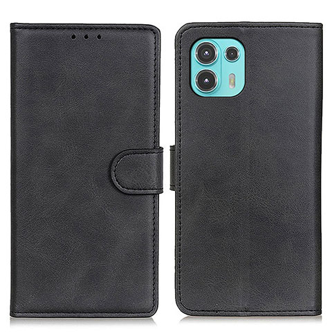 Handytasche Stand Schutzhülle Flip Leder Hülle A05D für Motorola Moto Edge 20 Lite 5G Schwarz